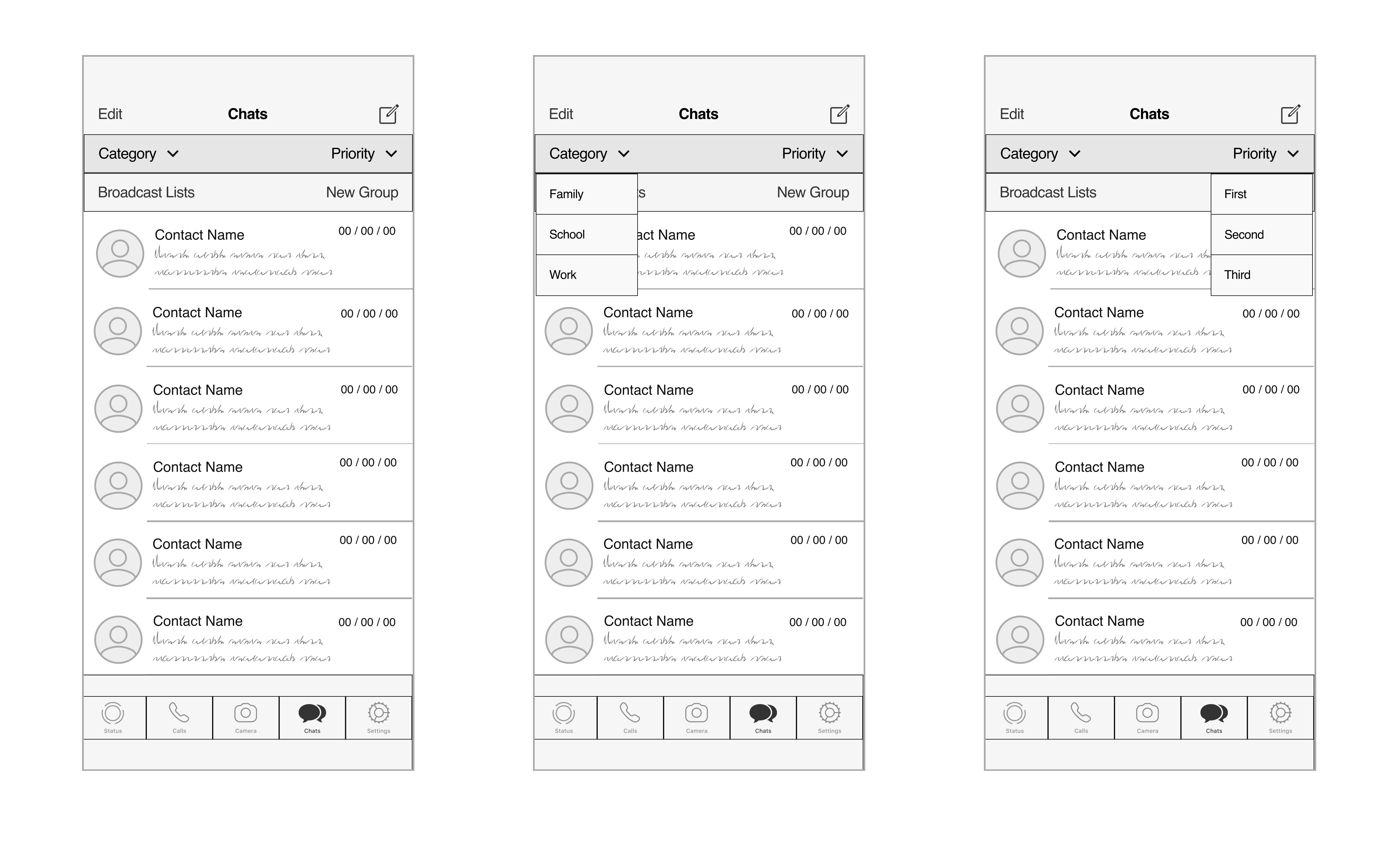 WhatsApp-Wireframes